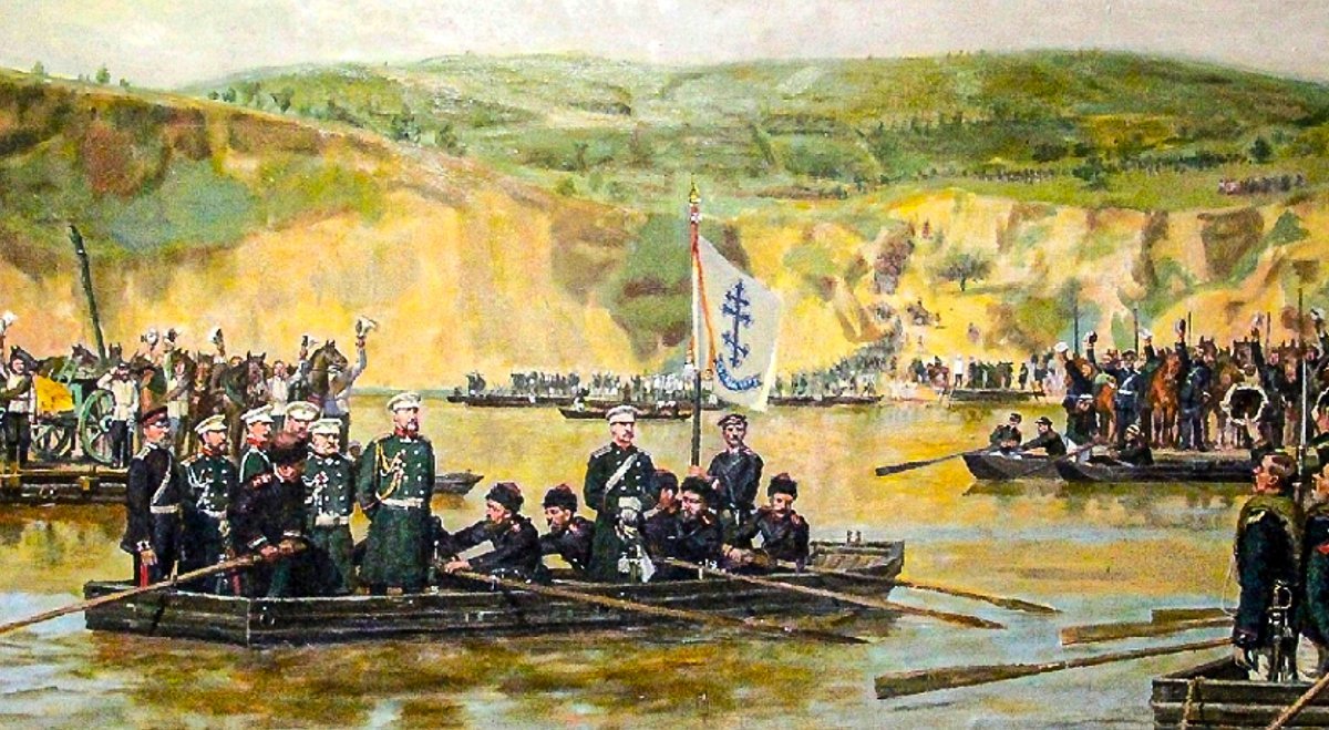 1877 1878 мир. Переправа через Дунай 1877.