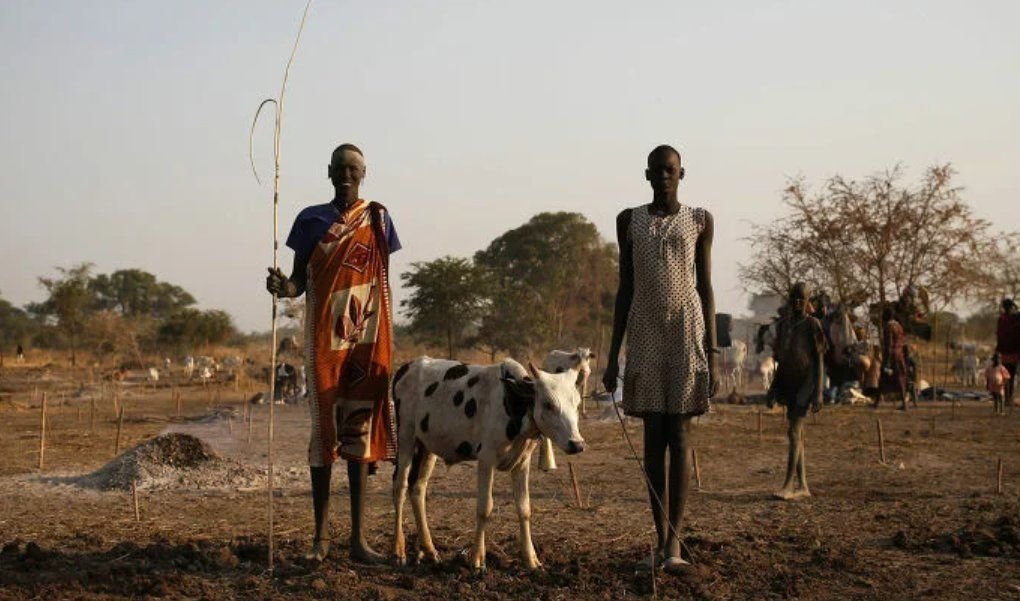 Самые высокие африки. Южный Судан племя Тутси. Южный Судан племя Динка.