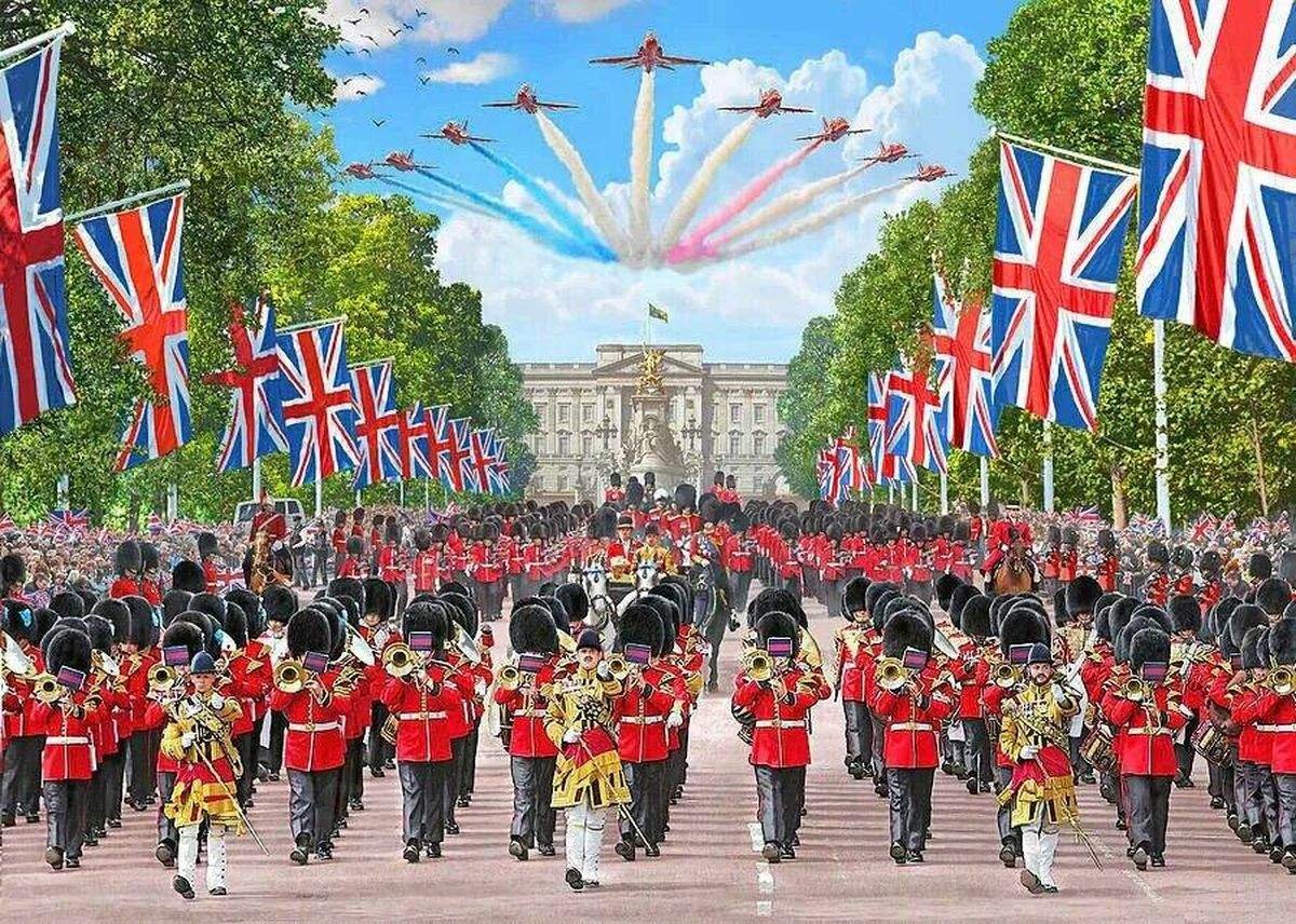 Церемония выноса флага. The Trooping of the Colour в Великобритании. Trooping the Colour праздник. Парад вынос Знамени Великобритания. Парад Trooping the Colour 2022 2 июня.