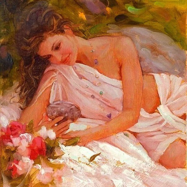 Утро женщины картины