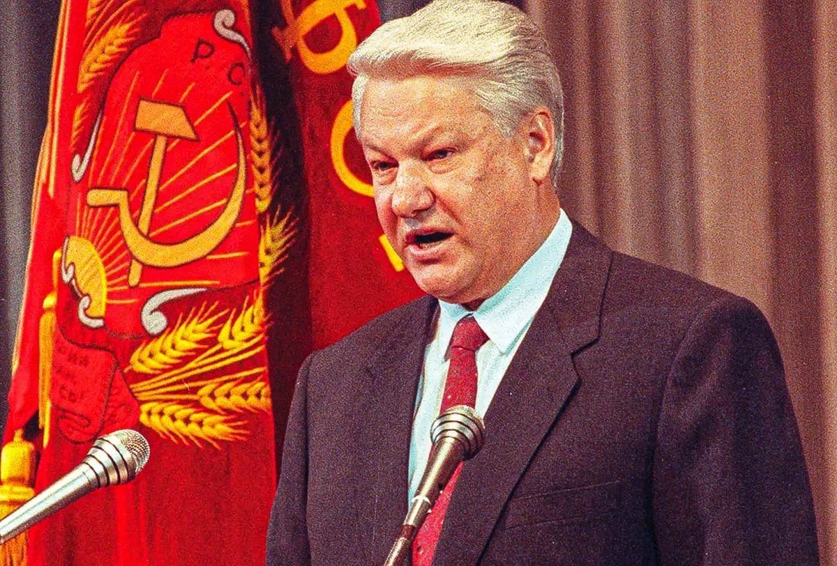 Б н ельцин стал в. Ельцин 1991.