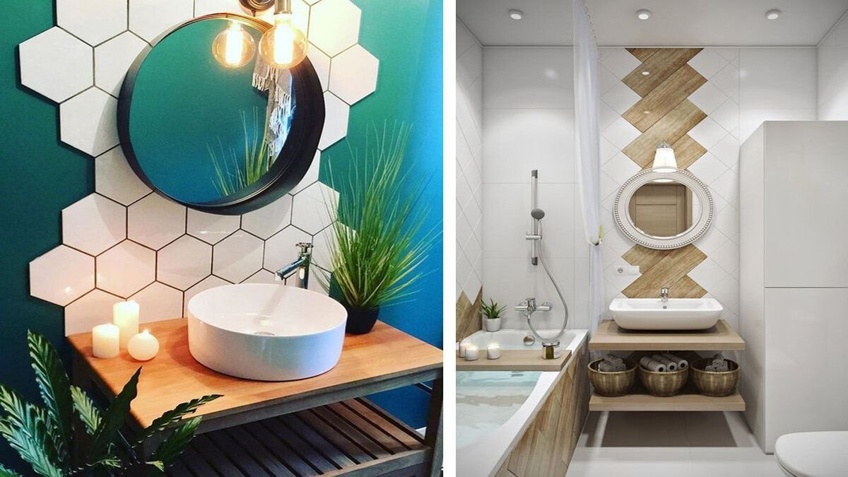 Как правильно выложить плитку в ванной: вертикально или горизонтально ...