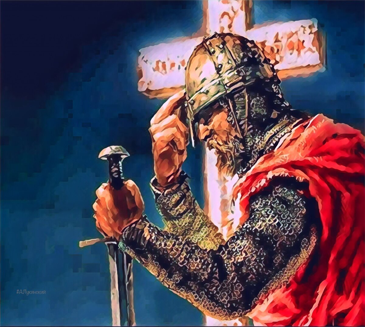Рыцарь молится