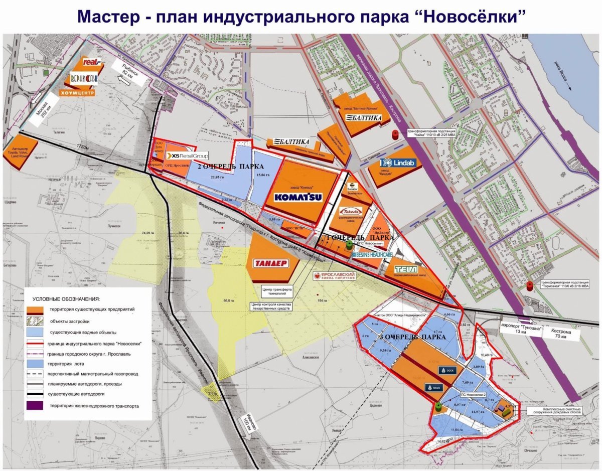 Карта индустриальный парк андреевское