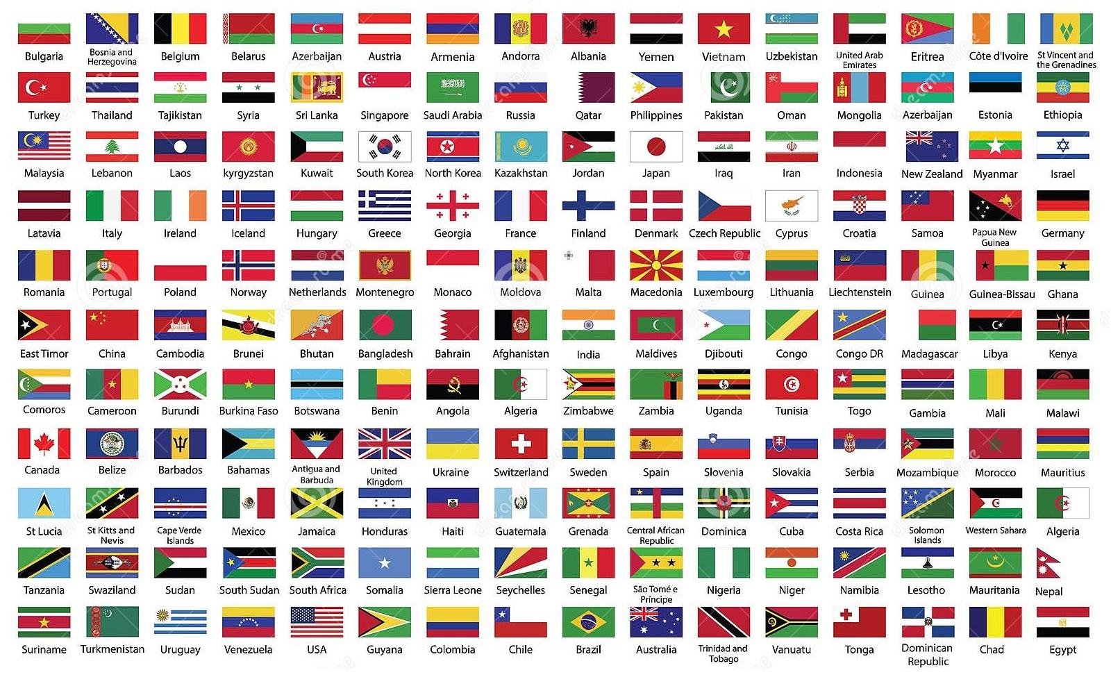 морские флаги стран мира фото с названием