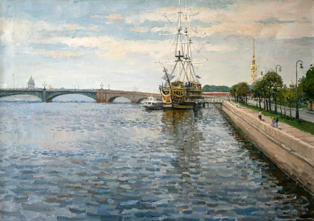 Рисунок на троицком мосту