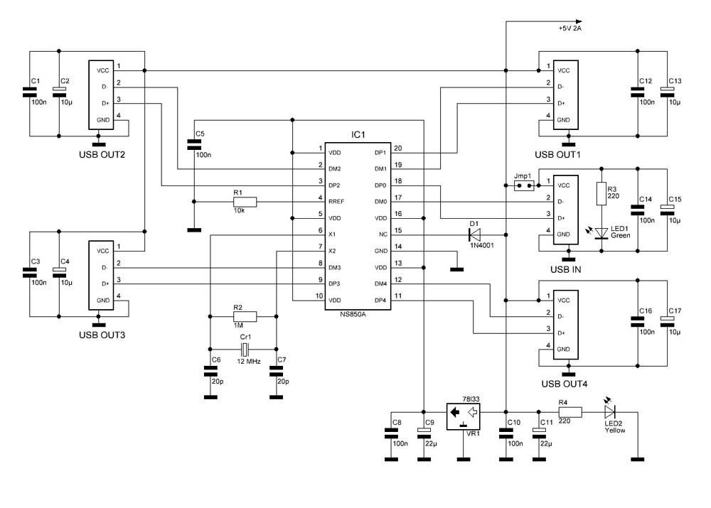 Usb hub схема