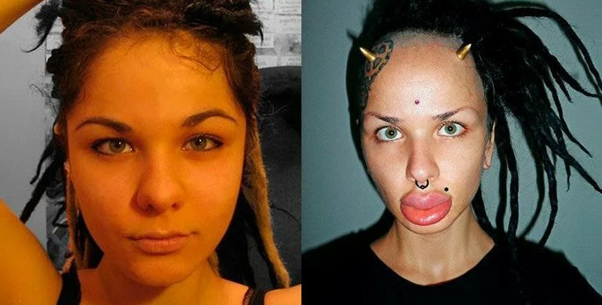 Самые большие губы в мире Кристина Рэй