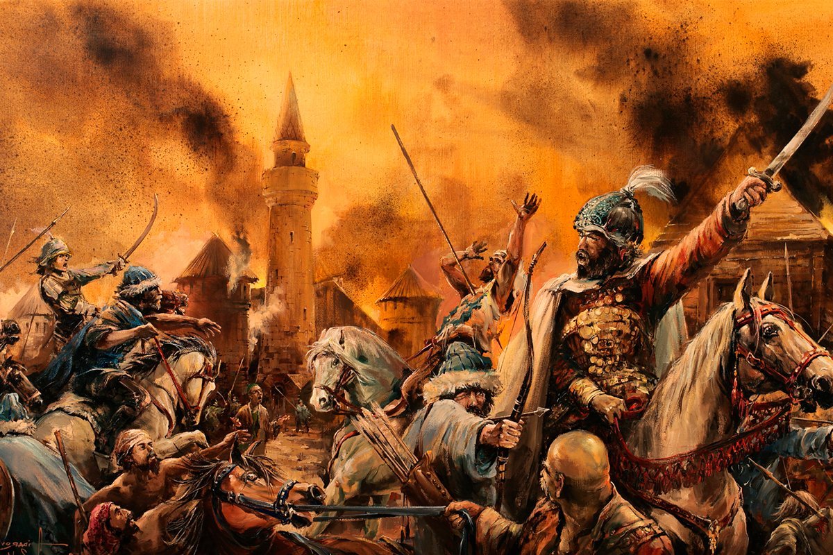 Татарское иго. Войско Тимура Тамерлана. Ядыгар Мухаммед Хан. Битва с Ханом Батыем. Войско Батыя.
