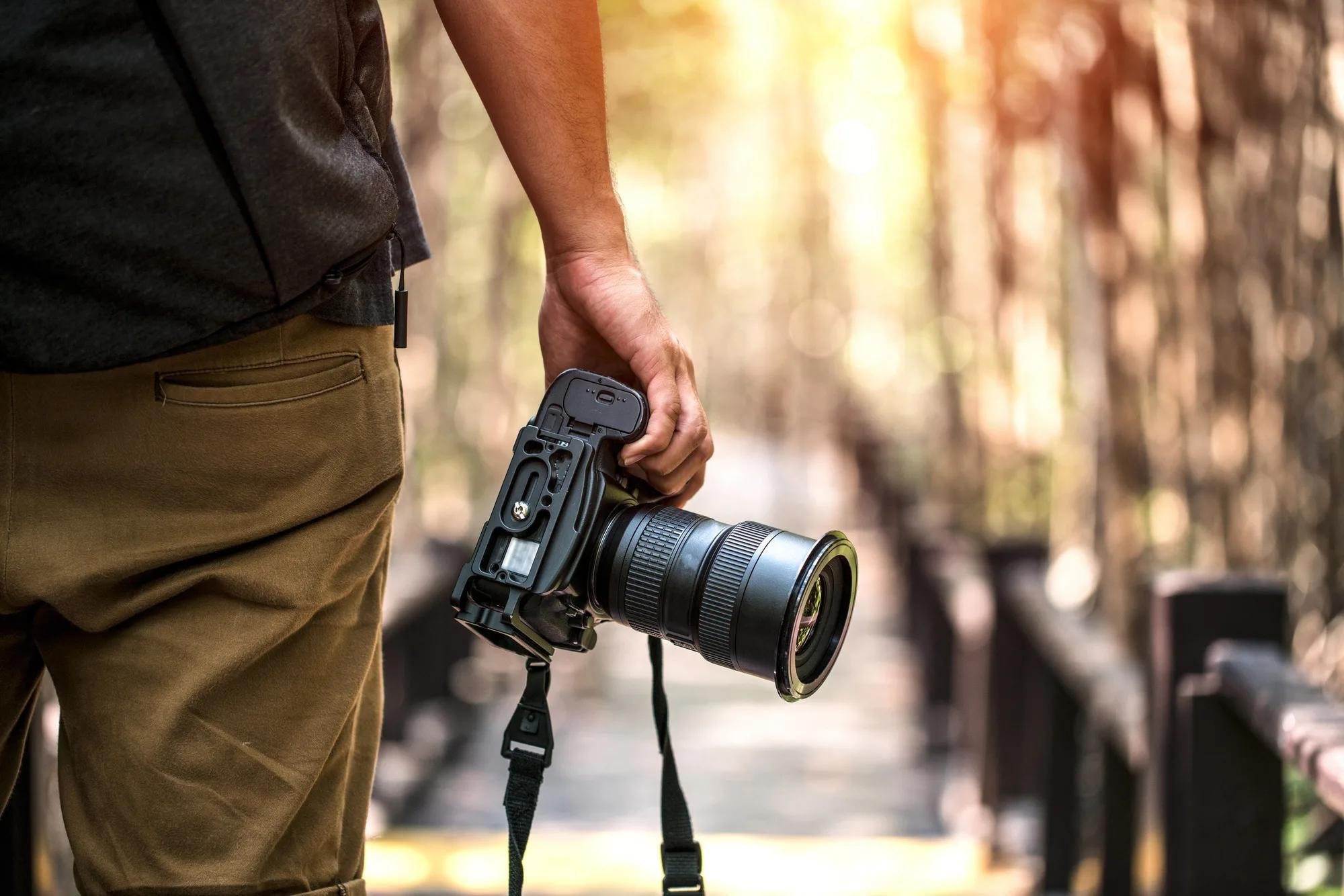 фотограф в парке