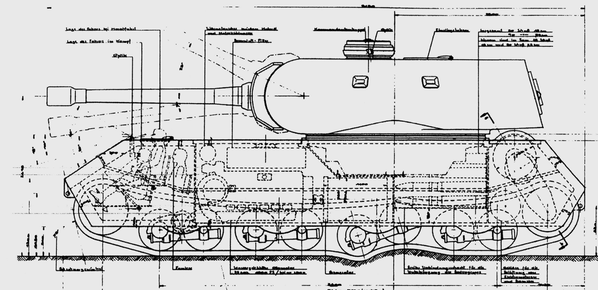 Чертеж танка е100