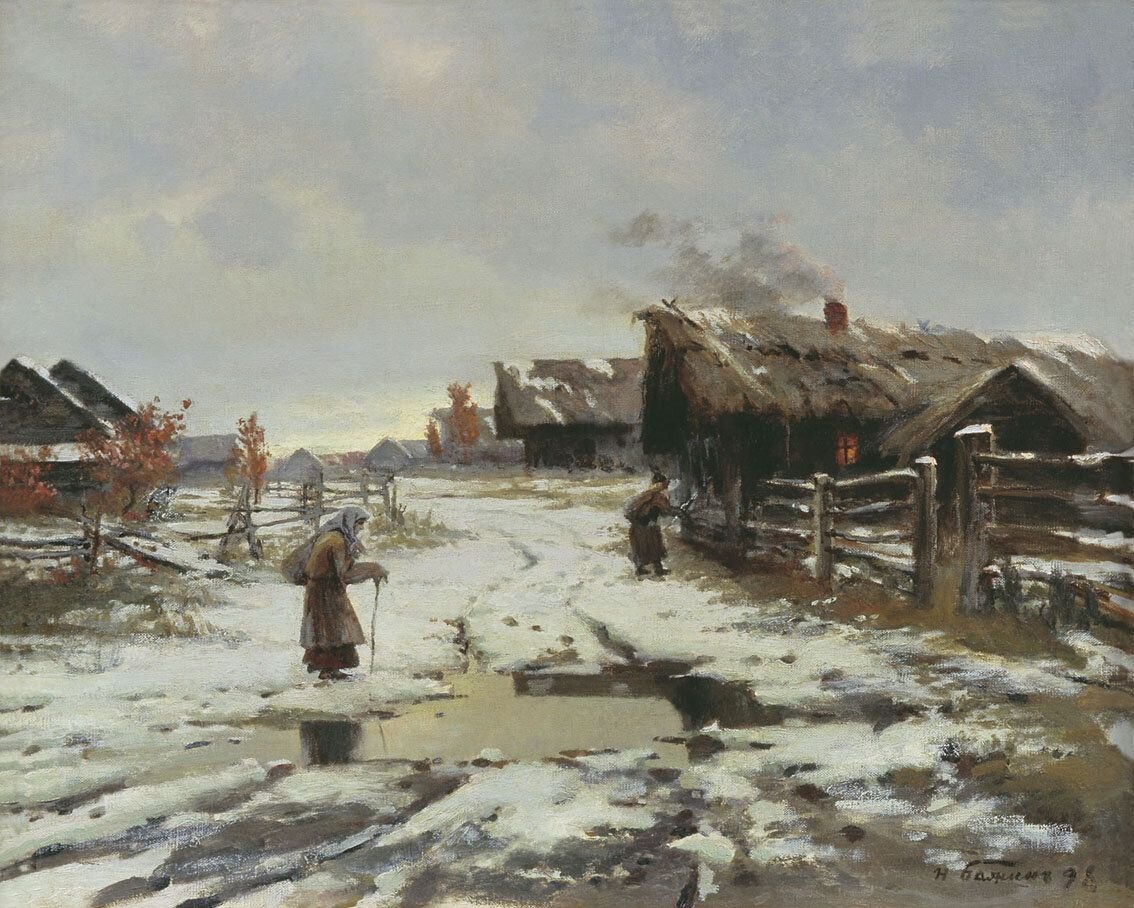 Картина забытая деревня