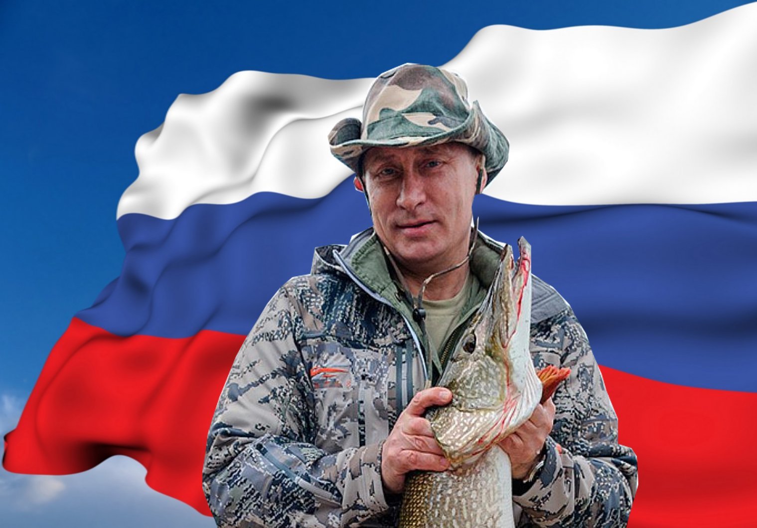 Путин с рыбой