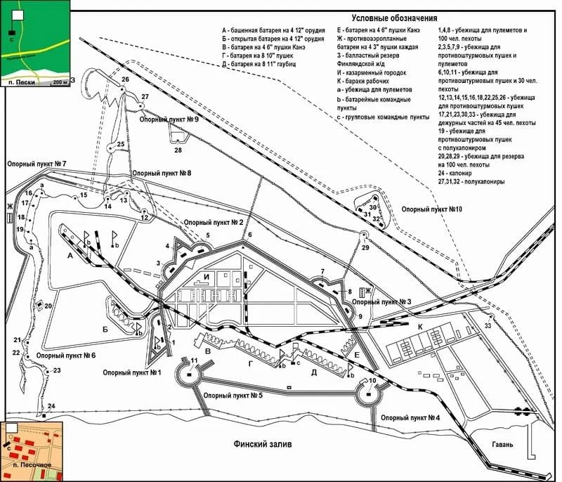 Карта форта красная горка