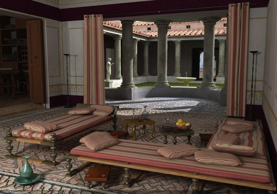 комната в стиле древней греции