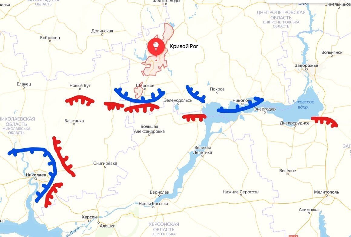 Карта кривого рога области