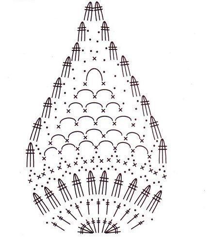 Капелька крючком схема