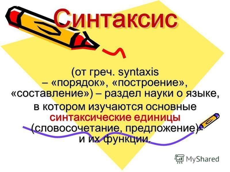 Синтаксис картинки для презентации