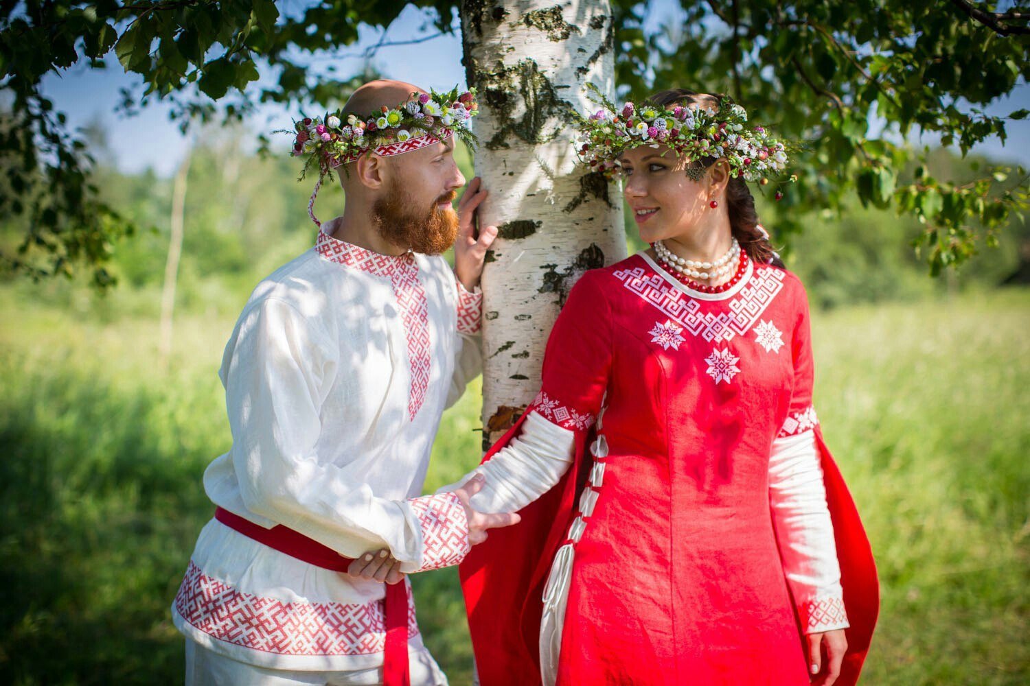 Свадебный костюм в русском стиле