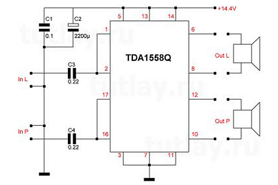 Tda1555q схема усилителя