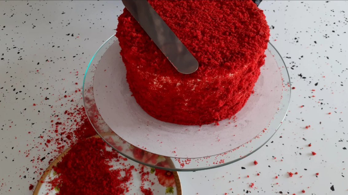 Муссовый торт красный бархат зеркальная глазурь mousse cake red velvet