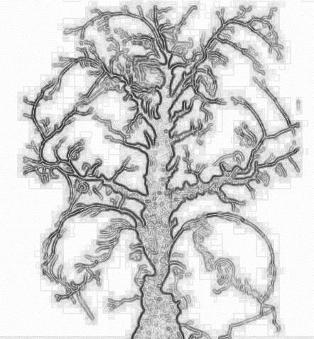 Сколько лиц на картинке дерево