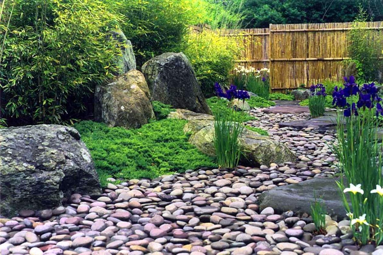 Ручей каменный сад ландшафт