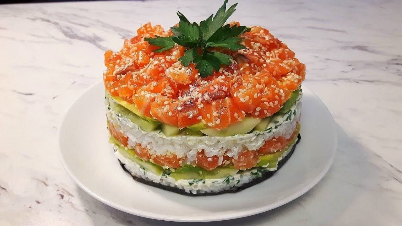 Семейная кухня суши торт