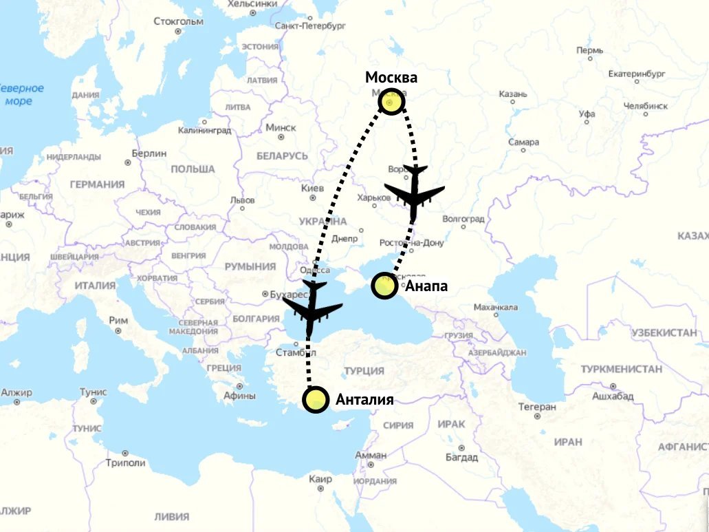 Маршрут москва турция на самолете карта 2022 - 86 фото