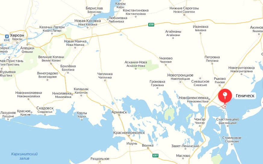 Геническ херсонская область карта
