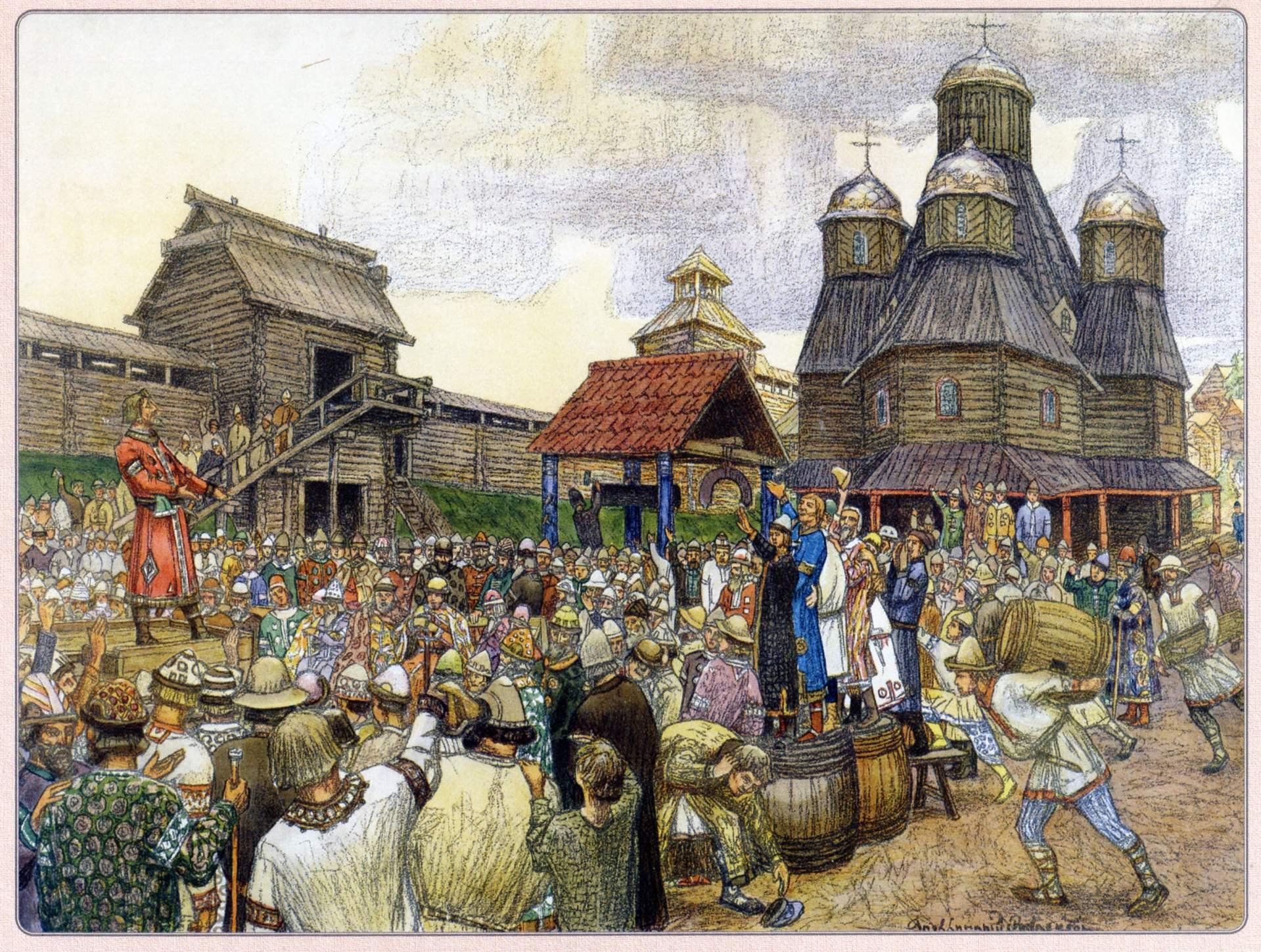 Новгородское княжество власть князя. Новгородское вече Васнецов. Вече в Новгороде Васнецов. А. Васнецов "Новгородское вече" (1889). Аполлинарий Васнецов вече.
