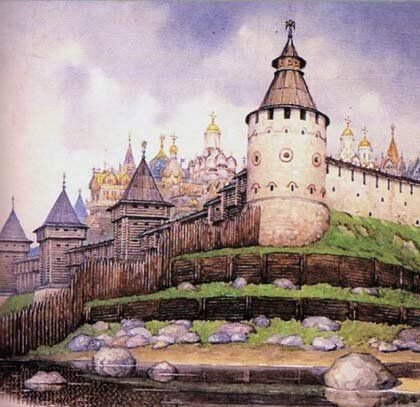 Картина московский кремль при дмитрии донском а васнецова