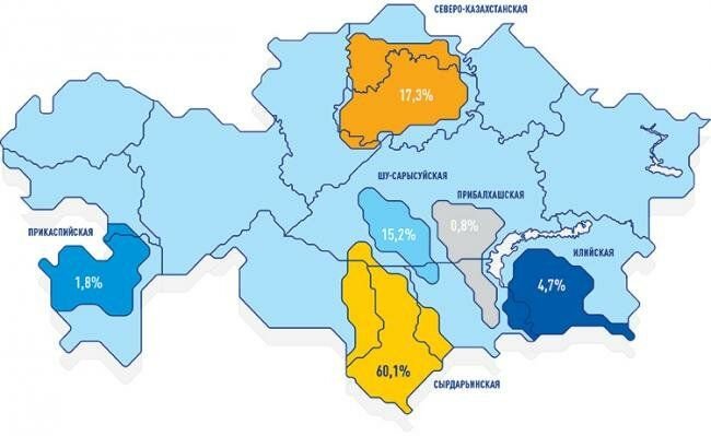 Карта урановых месторождений казахстана