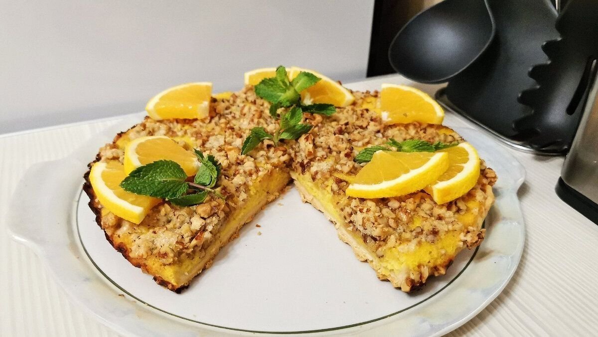 Тыквенный пирог с грецкими орехами
