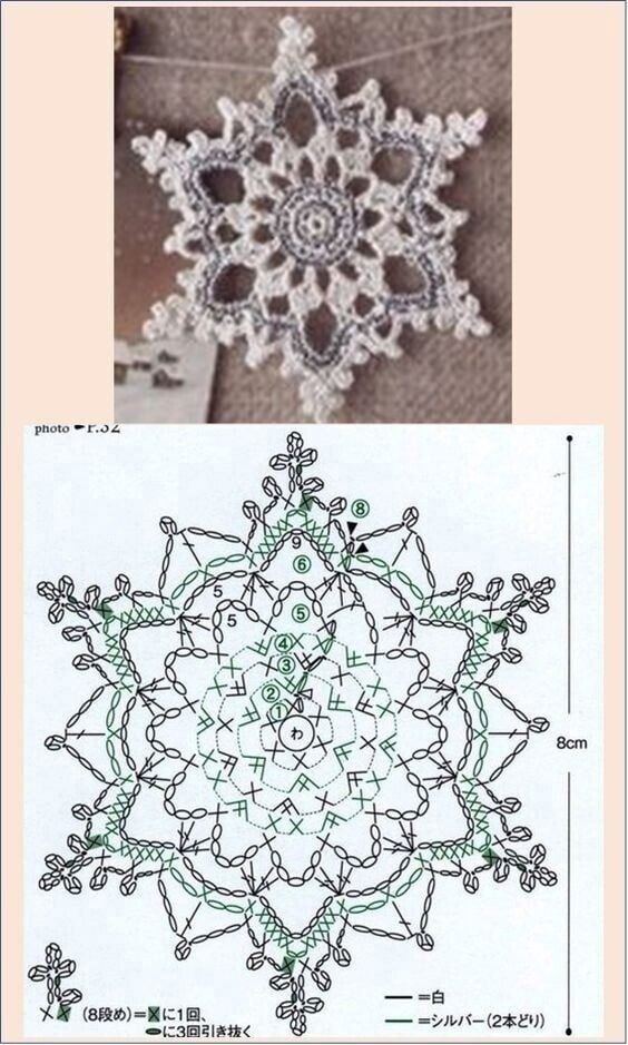 Виктория гуль снежинки крючком схемы