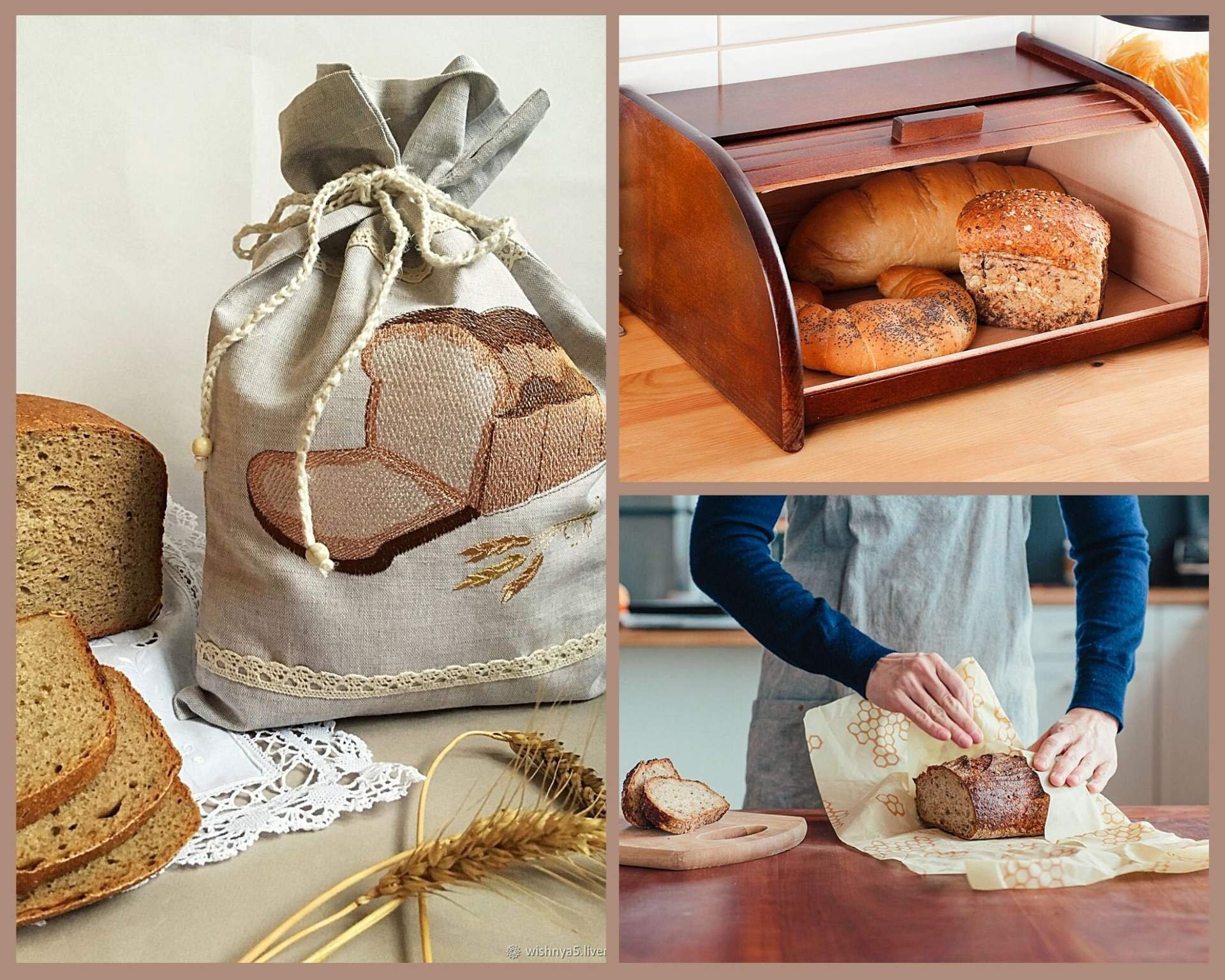 В чем хранить хлеб на кухне фото идеи