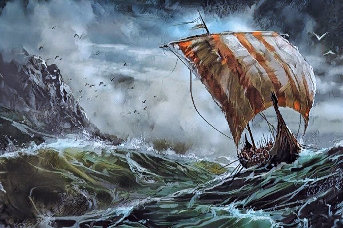 Викинги в море
