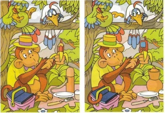 Картинки на внимательность найти отличия