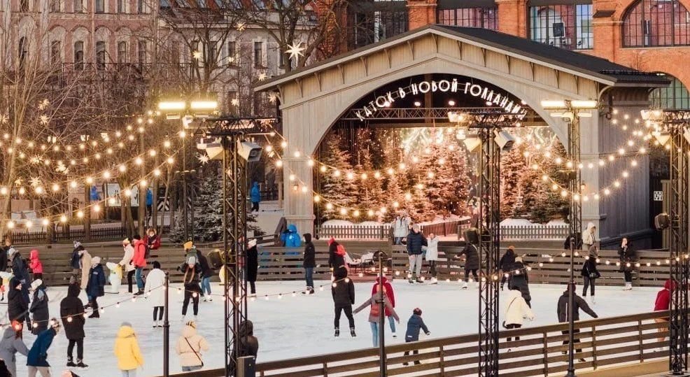 Новая голландия в санкт петербурге зимой