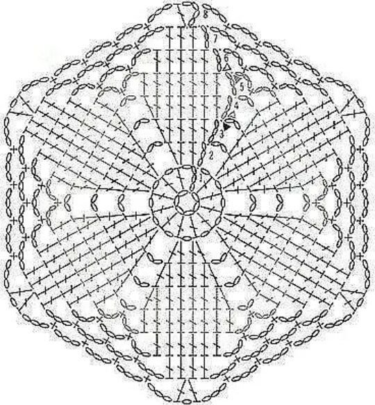 Прихватка крючком квадрат схема