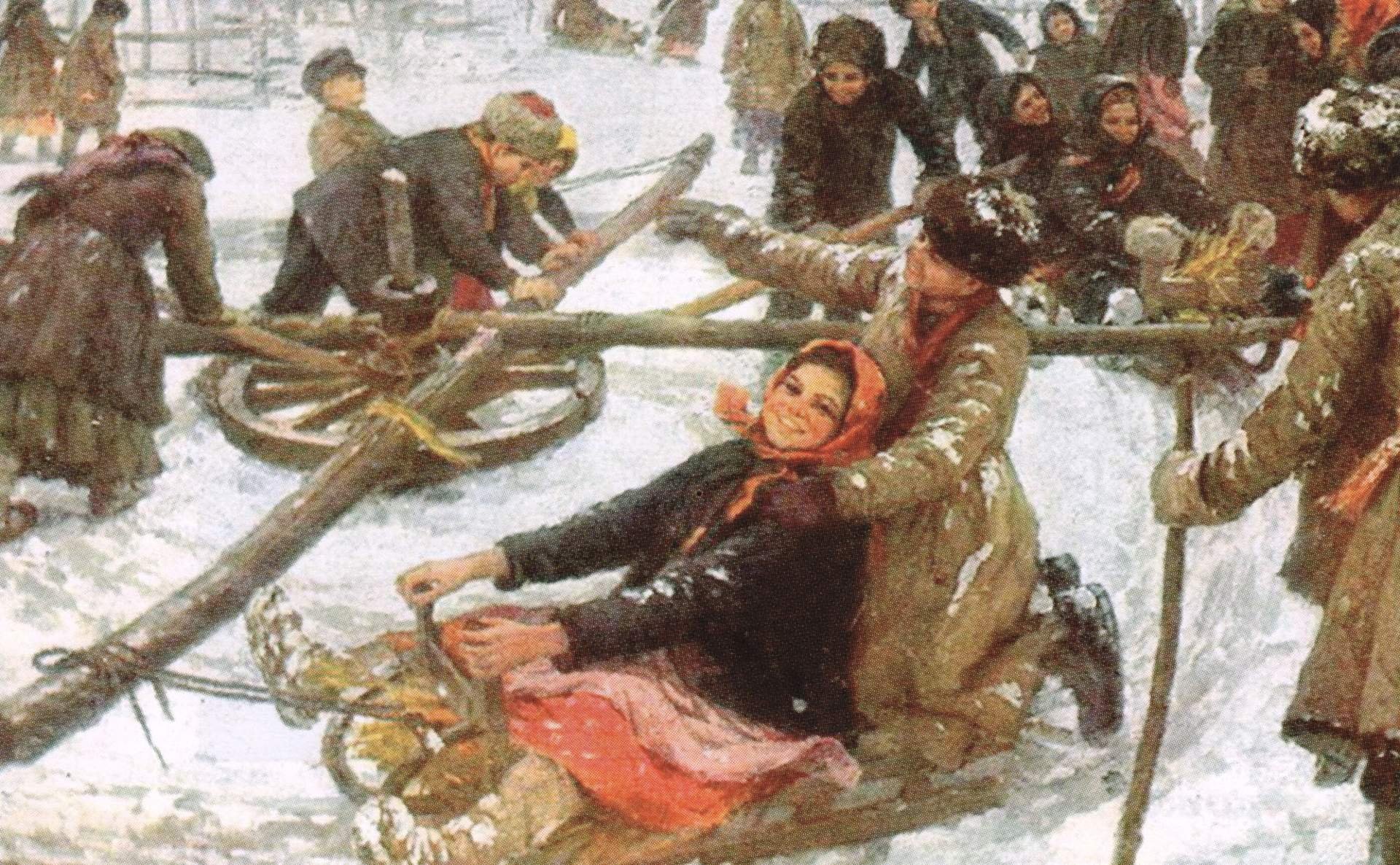 Играет васильевича. Ф.Сычков «катание с горы». Сычков водосвятие. Федот Сычков Масленица. Сычков ф. деревенская Карусель.