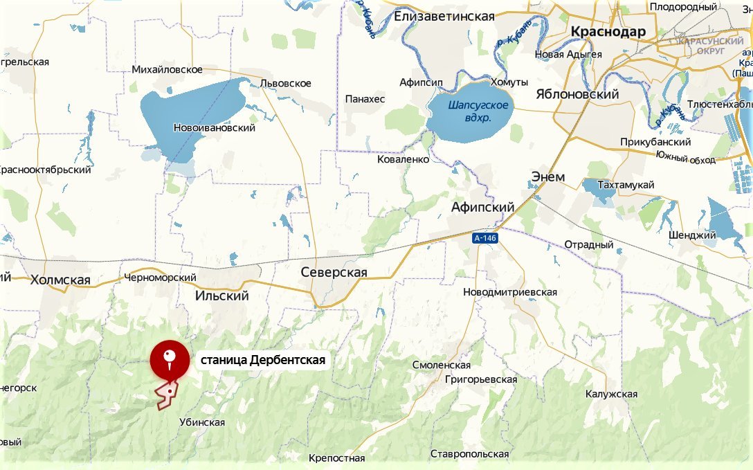 Город ильский краснодарский край карта