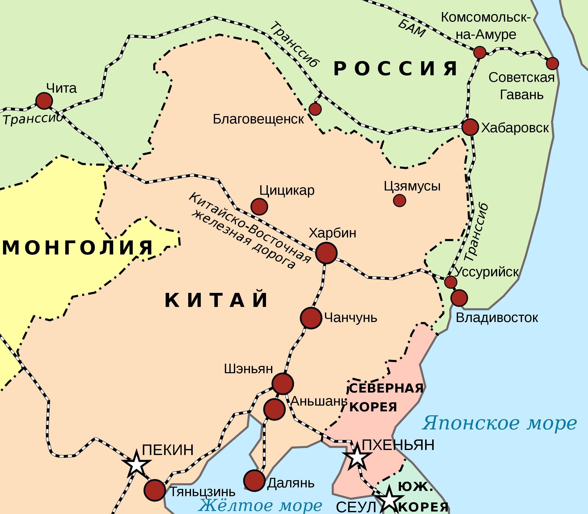 Карта россии граница с китаем на карте