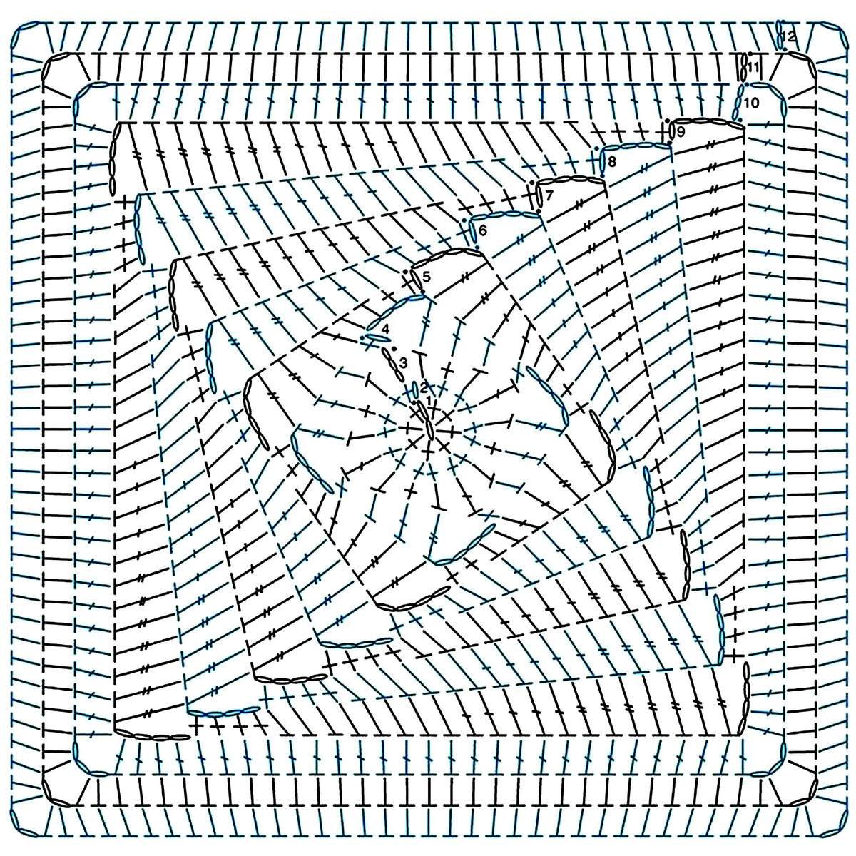 Мотив крючком спираль схема