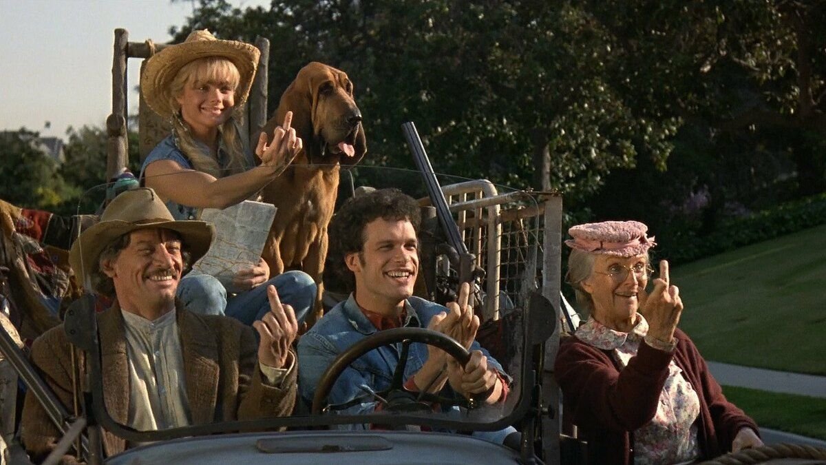 Старые комедии зарубежные список. The Beverly Hillbillies 1993. Деревенщина из Беверли-Хиллз. Деревенщина Беверли-Хиллз кино. Деревенщина Беверли Хиллз.