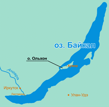 Остров ольхон на байкале карта