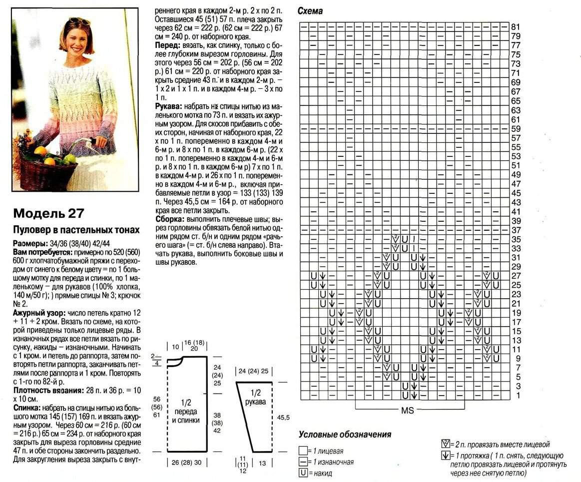 Вязаный смак спицами с описанием и схемами