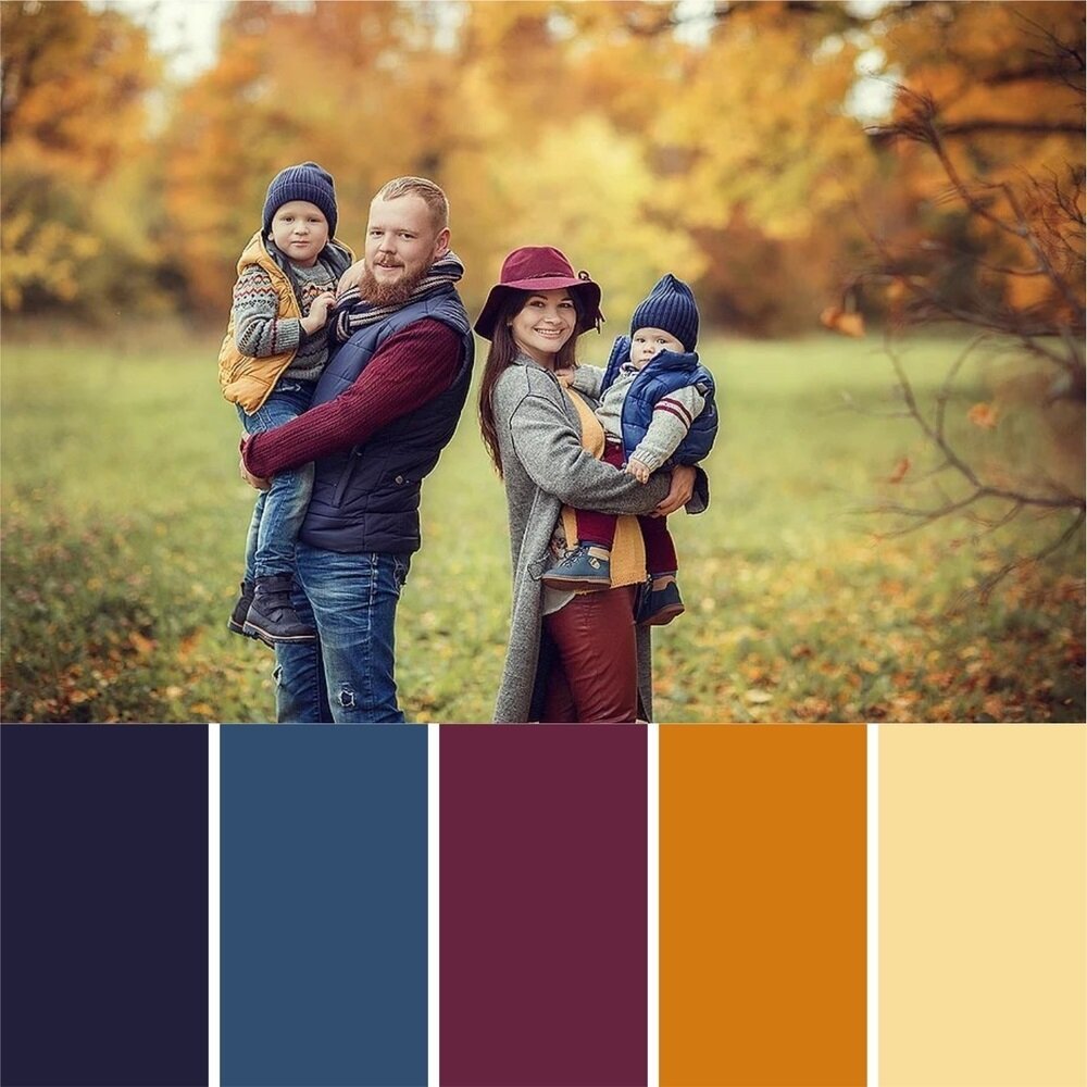 Осень какие цвета подходят. Цветовая палитра для осенней фотосессии. Цвета для осенней фотосессии. Осенние цвета в одежде. Сочетание цветов для фотосессии.