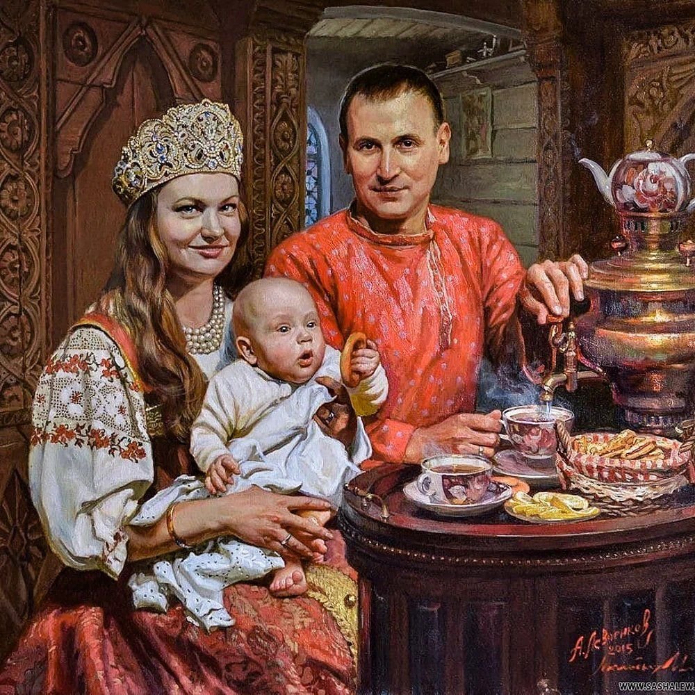 Семья на картинах известных художников