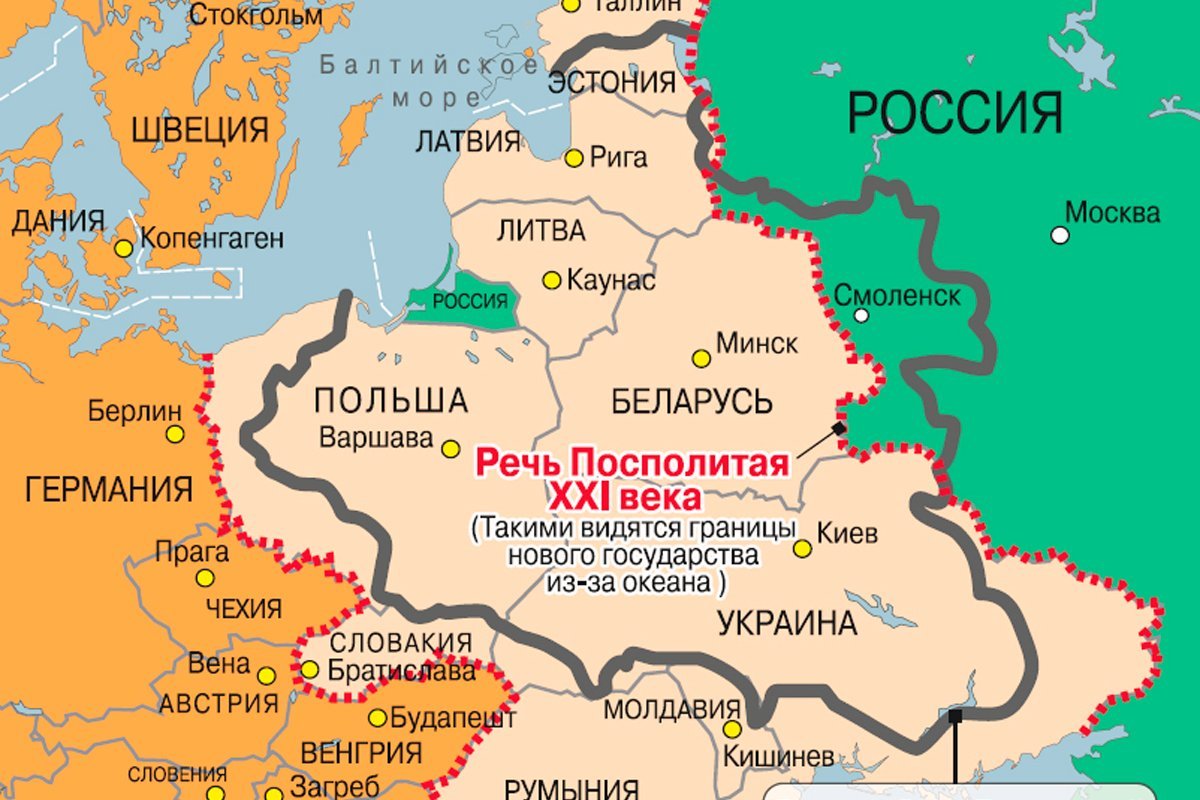 Речь посполитая карта на русском